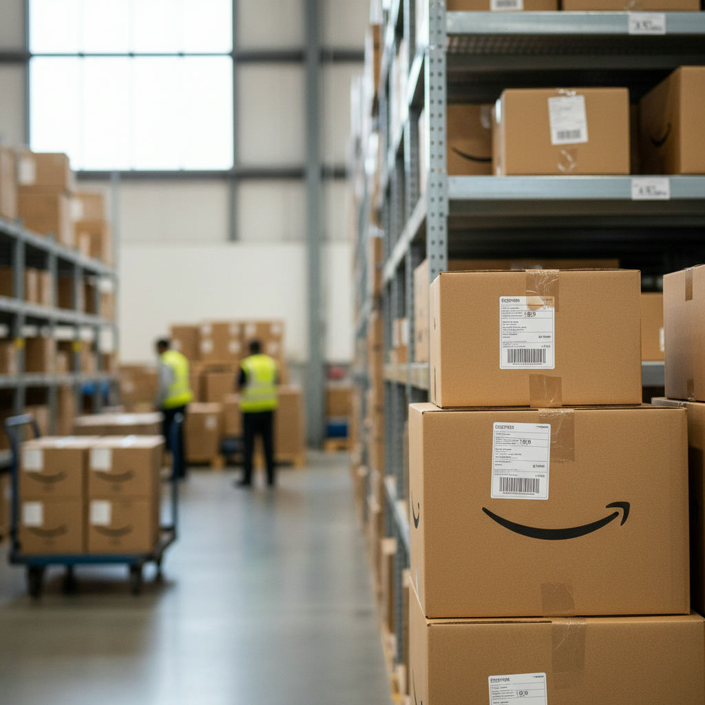 Amazon seller warehouse boxes shipping — Amazon reseller Louisiana guide (FlipAI)