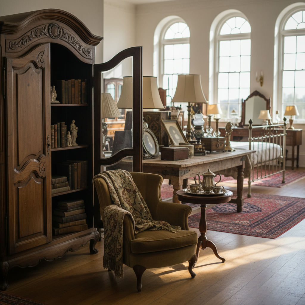Estate sale antiques vintage furniture — estate sales Michigan guide (FlipAI)