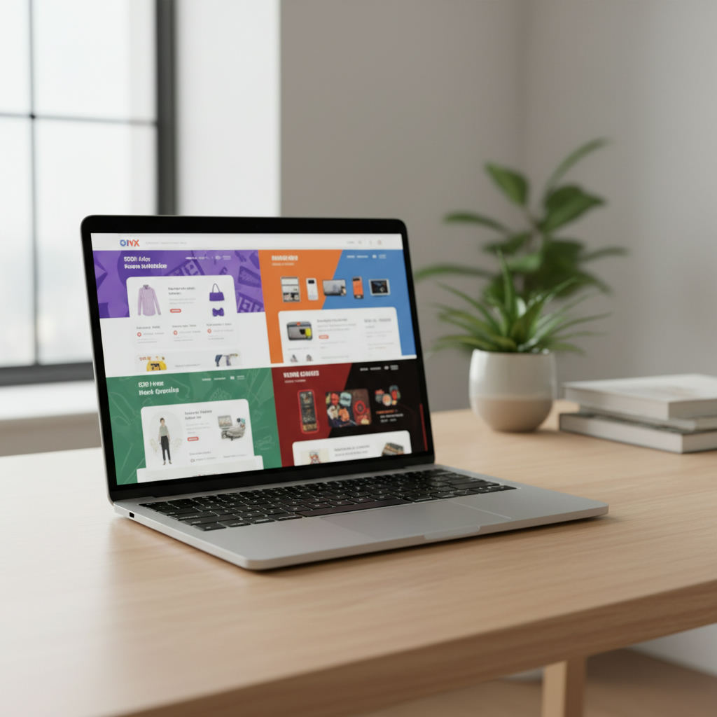 Laptop showing multiple resale marketplace sites — reselling websites guide (FlipAI)